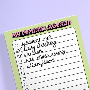 My Feminist Agenda Recycled A6 Notepad/To Do List, 2 of 2