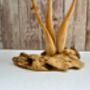 Wooden Mushroom Statue Teak Root Toadstool Nature Gift, thumbnail 4 of 10