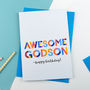 Awesome Godson All Purpose Personalised Card, thumbnail 1 of 2