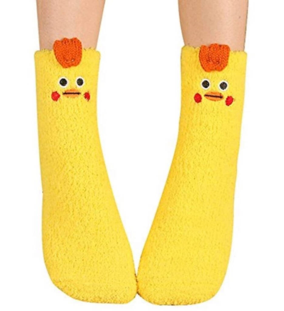 Easter Chirpy Chick Super Fluffy Cute Animal Socks By Air Armor ...