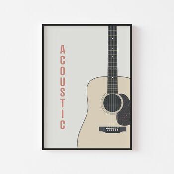 Acoustic Guitar Print | Guitarist Music Poster, 2 of 6