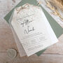 Whimsical Barn Vellum Tag Wedding Invitations, thumbnail 3 of 6