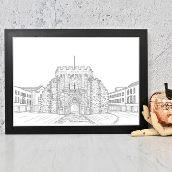 The Bargate Southampton Architectural Drawing Print, 4 of 10