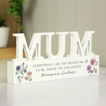 Mum Gift For Mothers Day Personalised Wooden Ornament, 2 of 7