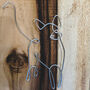 Slinky Cat Minimalist Wire Wall Art, thumbnail 2 of 2