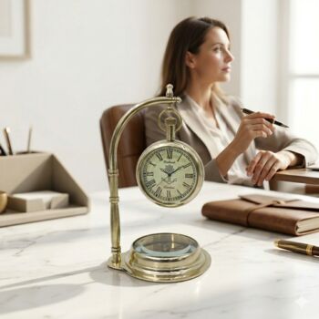 Personalised 50th Birthday Rotating Balance Desk Clock For Dad – Father's Day Gift, 6 of 12