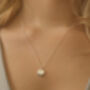 Dainty Silver Disc Minimalist Necklace, thumbnail 3 of 5
