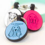 Silent Dog Name Tag Illustrated Silicone Personalised, thumbnail 10 of 10