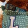 Personalised Polka Dot Dog Tie On Bandana Red Or Green, thumbnail 10 of 12