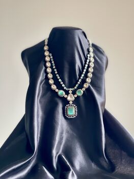 Afsaney Polki Necklace And Earrings Set, 5 of 7