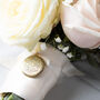 Personalised Vintage Antique Gold Round Wedding Bouquet Locket, thumbnail 2 of 5
