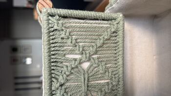 Set Of Two Macrame Skincare Makeup Organiser Storage, 11 of 11