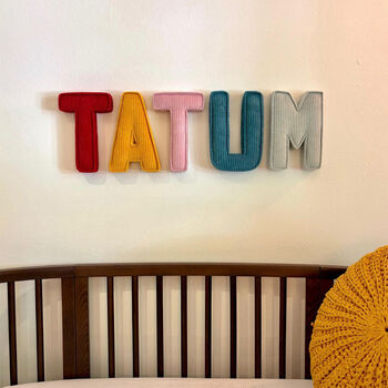 Corduroy Fabric Personalised Initial Letter, 4 of 10
