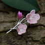 Cherry Pink Blossom Brooch, thumbnail 1 of 5