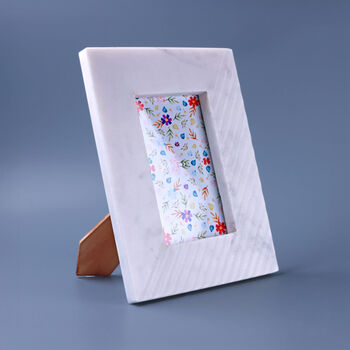 G Decor Bianca Romana Handcrafted Marble Photo Frame, 3 of 3