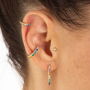 Rainbow Single Cartilage Hoop Earring, 7mm, thumbnail 2 of 4