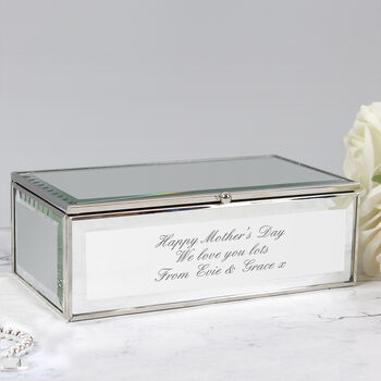 Personalised Message Mirrored Jewellery Box, 5 of 8