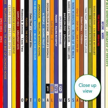 Personalised 30th Birthday Print Music Gift Year 1996, 6 of 8