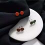 Colourful Unisex Round Disc Button Stud, thumbnail 2 of 4