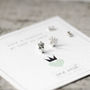 Claddagh Heart Sterling Silver Stud Earrings, thumbnail 1 of 8