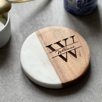 Personalised Monogram Coffee Coaster, 2 of 9