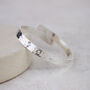 Sterling Silver Personalised Hand Stamped Christening Bangle, thumbnail 6 of 7