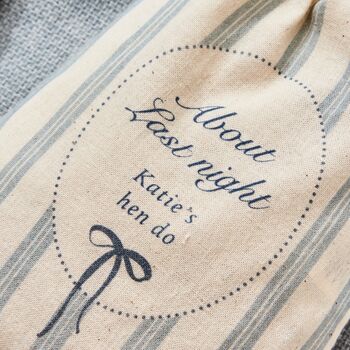 Personalised About Last Night Canvas Drawstring Gift Bag, 2 of 2