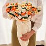 Colourful Handmade Crochet Flower Bouquet Throw Blanket, thumbnail 1 of 9