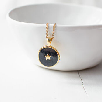 Gold Plated Black Star Necklace, 5 of 8