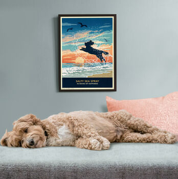 Seaside Cockapoo Or Poodle Print. A Dog Lovers Gift, 2 of 12