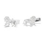 Sterling Silver Lion Cufflinks, thumbnail 4 of 6
