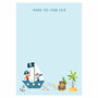 Personalised Pirate Pattern Thank You Cards, thumbnail 2 of 4