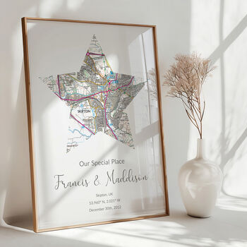 Our Special Place Ordnance Survey Explorer Personalised Map Print Anniversary Gift, 5 of 12