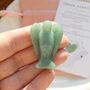 Green Aventurine Angel Crystal 4cm With Gift Bag, thumbnail 1 of 5