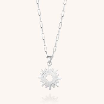 Sun Rays Necklace Sterling Silver, 3 of 8