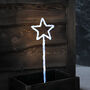 Outdoor Christmas Acrylic Star Stake Light 12 LED Battery Operated With Timer 43cm, thumbnail 1 of 2