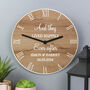 Free Text Personalised Wood Effect Clock Gift, thumbnail 4 of 4