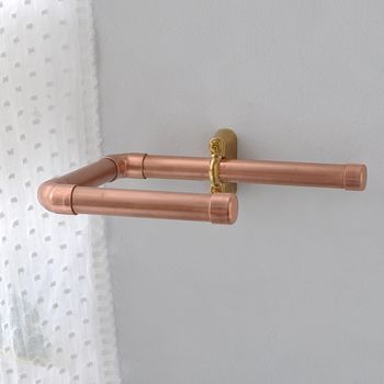 Set Of Industrial Copper Curtain Tie Backs, 3 of 4