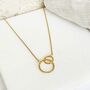 Kelso Alhambra Gold Plated Twisted Rings Necklace, thumbnail 2 of 4