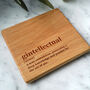 Loft 'Gintellectual' Square Oak Coaster, thumbnail 1 of 2
