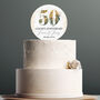 50th Wedding Anniversary Personalised Cake Topper, thumbnail 3 of 5