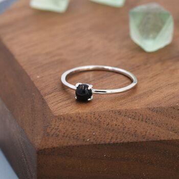 Black Onyx Ring In Sterling Silver, 5 of 12