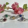 Solid Silver Rings With Chakra Gemstones, thumbnail 1 of 12