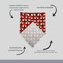 Red Reindeer And Gingham Christmas Dog Bandana, thumbnail 2 of 4