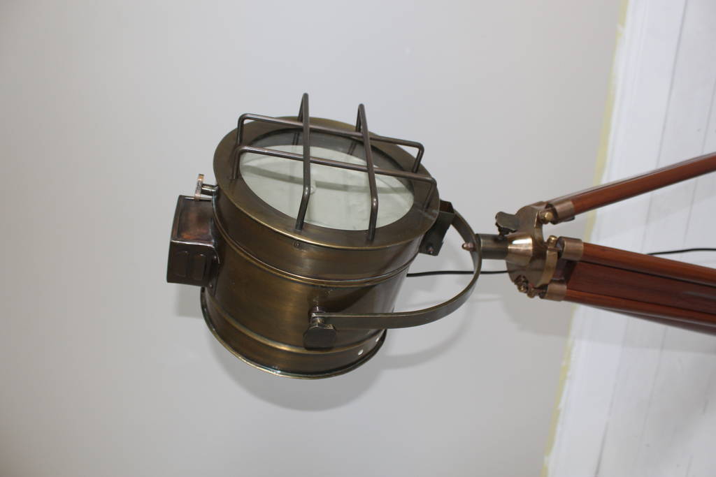Nautical Searchlight Style Floor Lamp On Tripod By Reason Season Nautical Searchlight Style Floor Lamp On Tripod