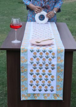 Genda Phool Motif Table Runner, 3 of 4