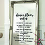 Personalised Dance Floor Rules Wall Or Mirror Sticker, thumbnail 1 of 3
