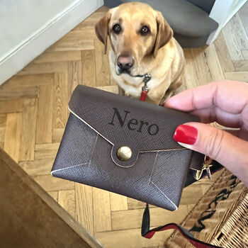 Personalised Vegan Leather Dog Treat Bag, 2 of 7