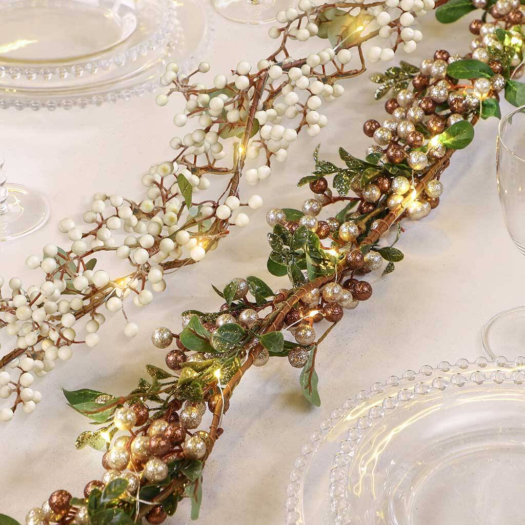 Natural LED Garland Christmas Table Centrepiece By Dibor — free download
