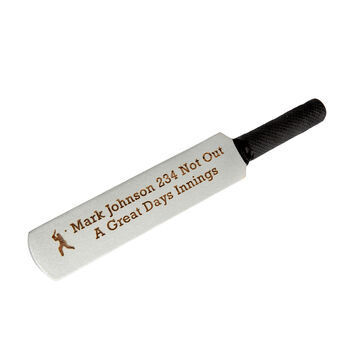 Personalised Wooden Mini Cricket Bat Engraved, 7 of 10
